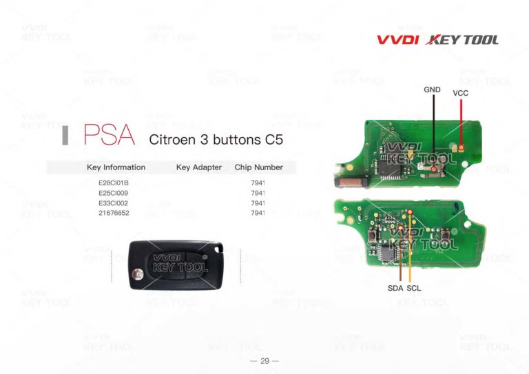 VVDI KEY Tool Remote Unlock Wiring Diagramall here