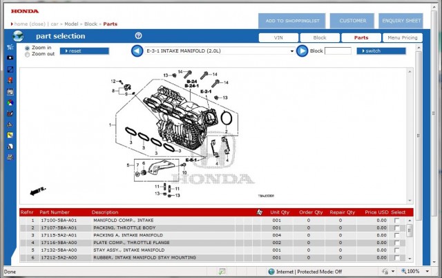 Honda Parts Catalog Free Download