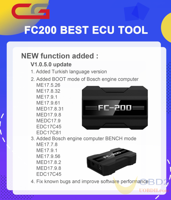 FC200V1.0.5.0 update