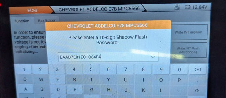 Ecm Password Recovery GM ACDELCO E78 ECM Recovered by OBDSTAR DC706 with Shadow Password ...