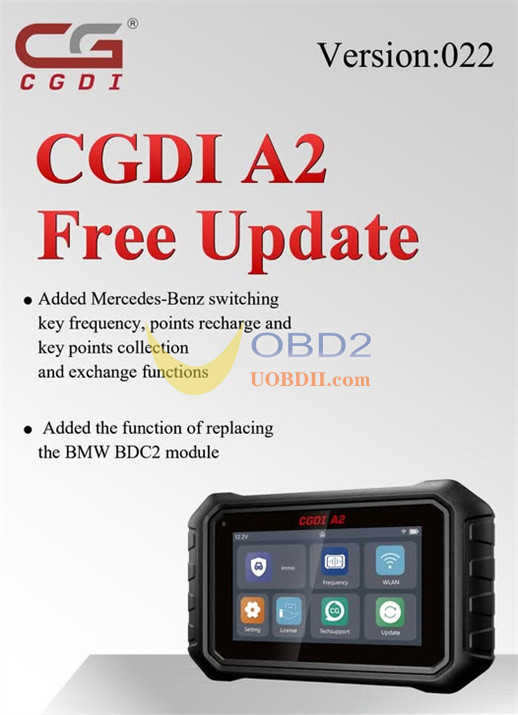 CGDI A2 Update BMW BDC2 Replacement and benz key function
