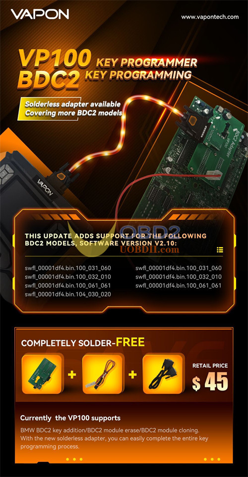 vapon vp100 program bdc2 key no soldering-1