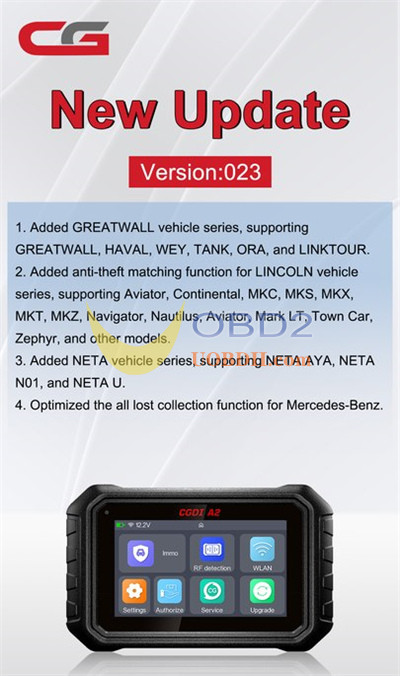 cgdi a2 add LINCOLN Anti-theft Matching Function