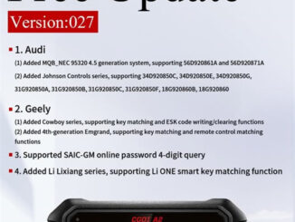 CGDI A2 Update Audi MQB NEC 95320 4.5 Generation