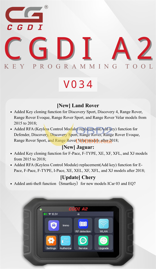 CGDI A2 V034 Update