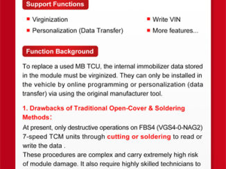 OBDSTAR update MB FBS3 FBS4 TCM OBD Virginzation