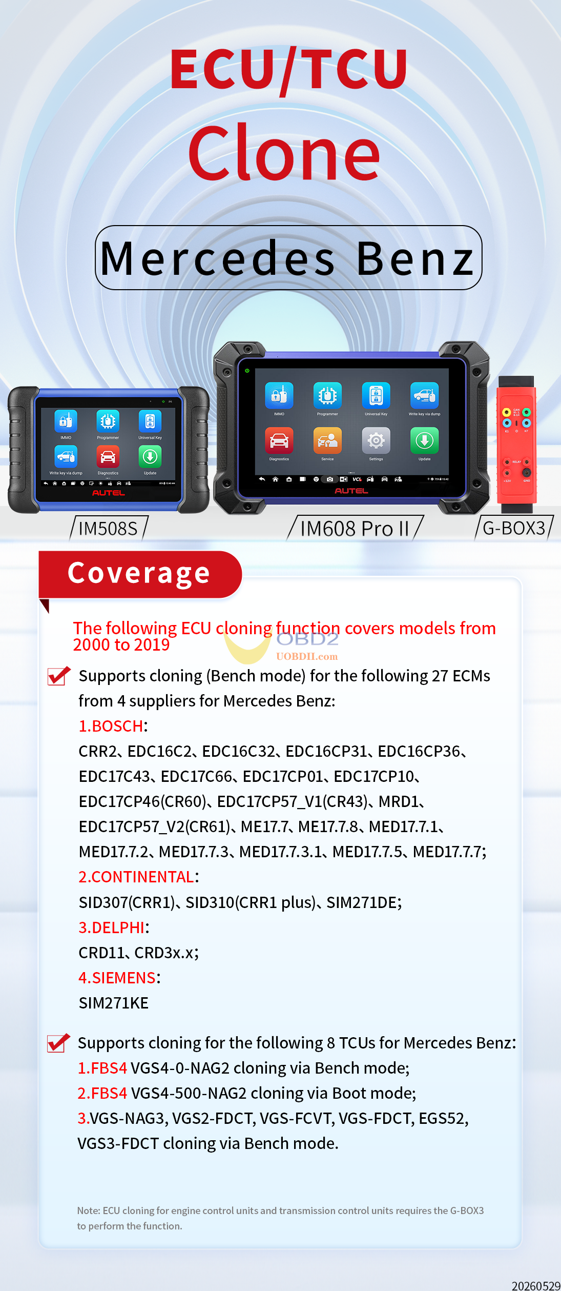 AUTEL BENZ ECU