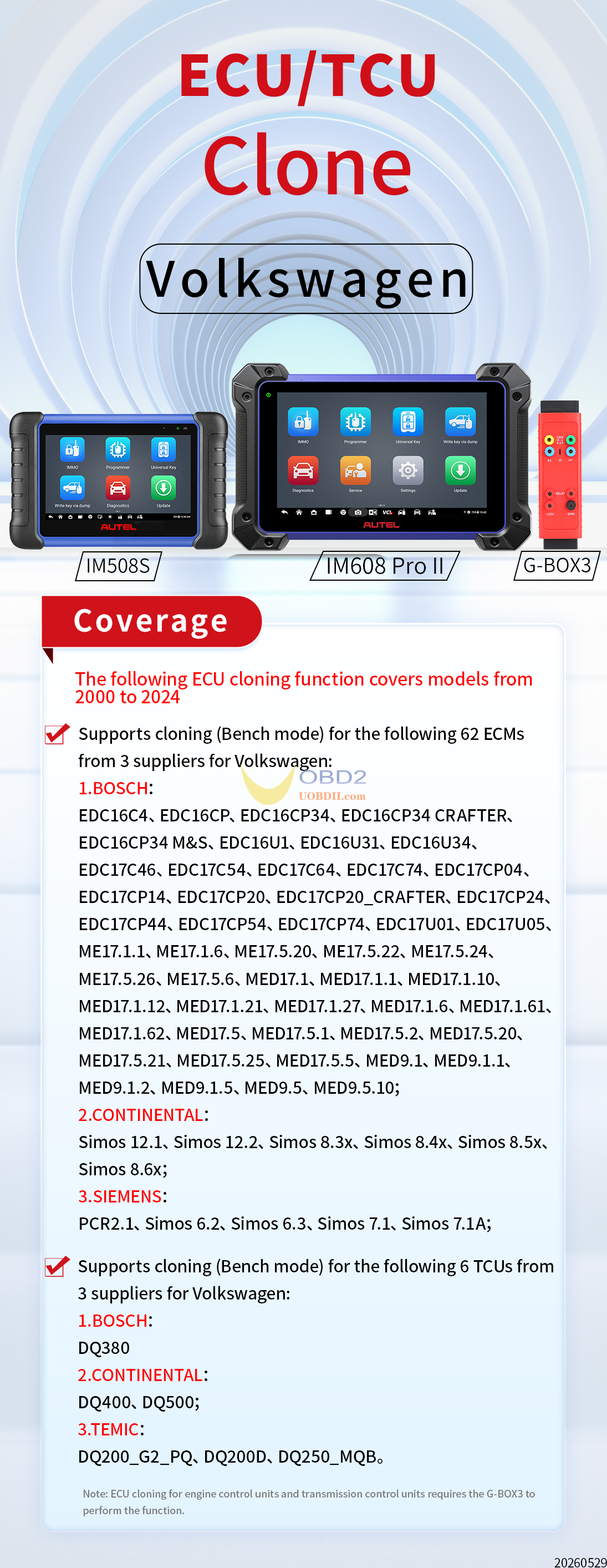 AUTEL VW ECU