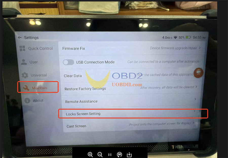 MUCAR 892BT Lock Screen Setup-2